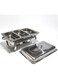 NKX Stainless Steel Chafing Dish With Lid Silver 3 Grids