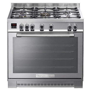 Tecnogas Superiore - Gas Cooker 90/60cm, 170L Gas Oven With 4 Convection Fan, NG170X96G5VC, 1 Year Warranty, Made In Italy