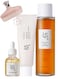 Beauty Of Joseon Revitalize And Radiate Trio &amp; Face Scrubber - Rejuvenating Ginseng Water Essence Toner, Brightening Glow Serum, And Protective Sunscreen Rice Probiotics SPF50+ PA++++