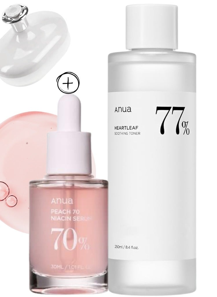 Buy Anua Brightening And Soothing Skincare Set - 77 Soothing Toner And ...