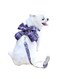 2Pcs Plaid Dog Harness &amp; Leash Set Bow Dog Harness Vest Walking Training Easy Control Dog Leash for Small Medium Girls Dogs Cats Puppy (Purple, S)