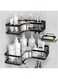 Sulfar Shower Caddy 3 Pack, Adhesive Shower Organizer for Bathroom Storage &amp; Kitchen, No Drilling, Large Capacity, Rustproof Stainless Steel Bathroom Organizer