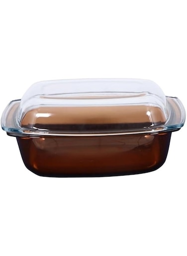 Borosilicate Glass Rectangular Casserole with Lid