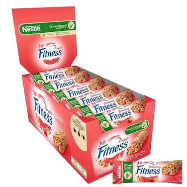 Nestle Fitness Strawberry Breakfast Cereal Bars, 23.5g Pack of 24