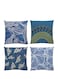 4 Pack Decorative Throw Pillow Covers, 18x18 Boho Teal Pillow Covers, Suitable for Sofa, Living Room, Garden, Balcony