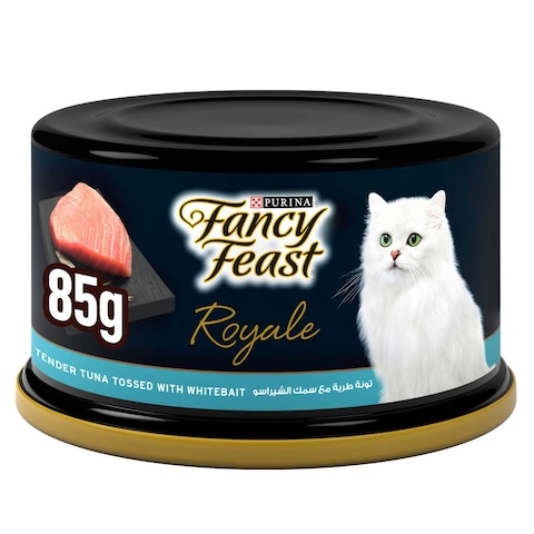 Purina Fancy Feast Royale Tender Tuna Tossed with Whitebait Wet Cat Food Can, 85g