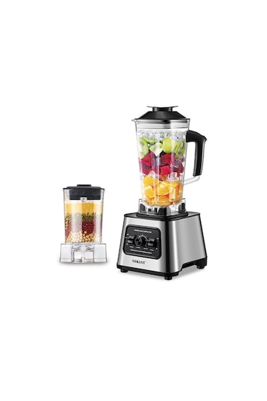 Juicer Blender, 2.5 Litre, 6000W Multi-Function High Speed Blender Ice Crusher SK-999 Black