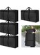 4 Pcs 180L Large Storage Bag, 600D Oxford Moving Bags, Waterproof Jumbo Storage Bags, Space Saving Clothes Storage Laundry Bag with Zips for Moving House, Storage Clothes, Bedding, Duvet Quilt, Blankets (Black)