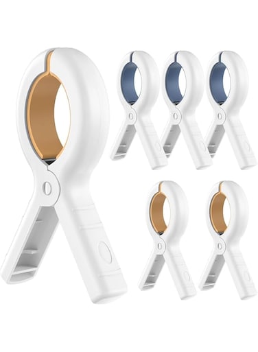 JYiyTGyh Beach Towel Clips, 6pcs Plastic Clothespin, Heavy Duty Laundry Clips Quilt Drying Clips to Keep Your Towel, Clothes, Blankets from Blowing Away