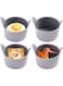 Fadcaer 4 Pcs Ramekins for Air Fryer Silicone Large Muffin Cases Nonstick Egg Poacher Silicone Mould Bakeware Easy Release Ramekins Baking Cups for Muffin Cupcakes Eggs Pudding (Color A 4pcs)