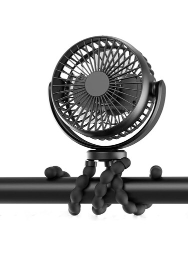 Stroller Fan Baby Car Seat Fan: 5200mAh Portable Mini Handheld Fan for Baby,3 Speed Personal Desk Fan with Flexible Tripod, USB or Battery Powered, 360&deg; Rotatable Fan for Bike Crib Treadmill (5200mAh)