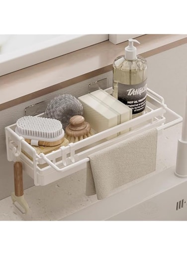 Oasisgalore Adhesive Sponge Holder Kitchen Sink Caddy Kitchen Sink Organizer Rack