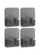 JZS Stainless Wall Mount Holder with Self Adhesive Tape, Brush Broom Gripper Holds, Storage Racks &amp; Organization for Your Home, Kitchen Pan, Garage Bathroom Garden Tool Rack No Drilling 4 Pack,Grey