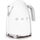 Smeg 50's Style Electric Kettle KLF03WHUK, 3000 W, 1.7 L, White, Stainless Steel, Glossy Finish