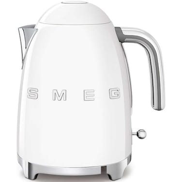 Smeg 50's Style Electric Kettle KLF03WHUK, 3000 W, 1.7 L, White, Stainless Steel, Glossy Finish
