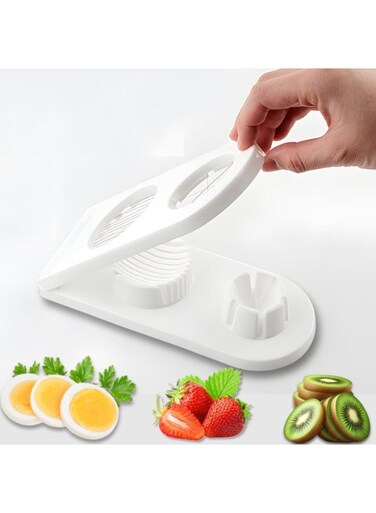 Slicer, for Hard Boiled Eggs, Strawberry Slicer, Heavy Duty Premium Egg Cutter, with Stainless Steel Wire, Multipurpose Egg Chopper, for Hard Boiled Eggs, Cheese, Mushroom, and Soft Fruit