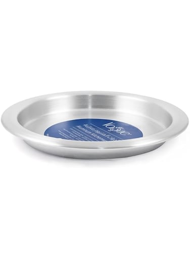 Vague Round Aluminium Kunafa Tray, 36 cm Size, Silver