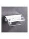 Wall Mounted Storage Rack With Hook And Cup Silver 39x12.5x10cm