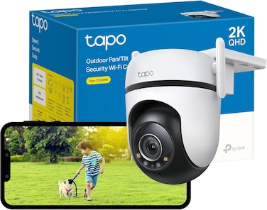 Tapo TP-Link C520WS 2K QHD 4MP Outdoor Pan/Tilt Security Smart Wi-Fi Camera,IP66 Weatherproof, AI Detection,360&deg; Visual Cover
