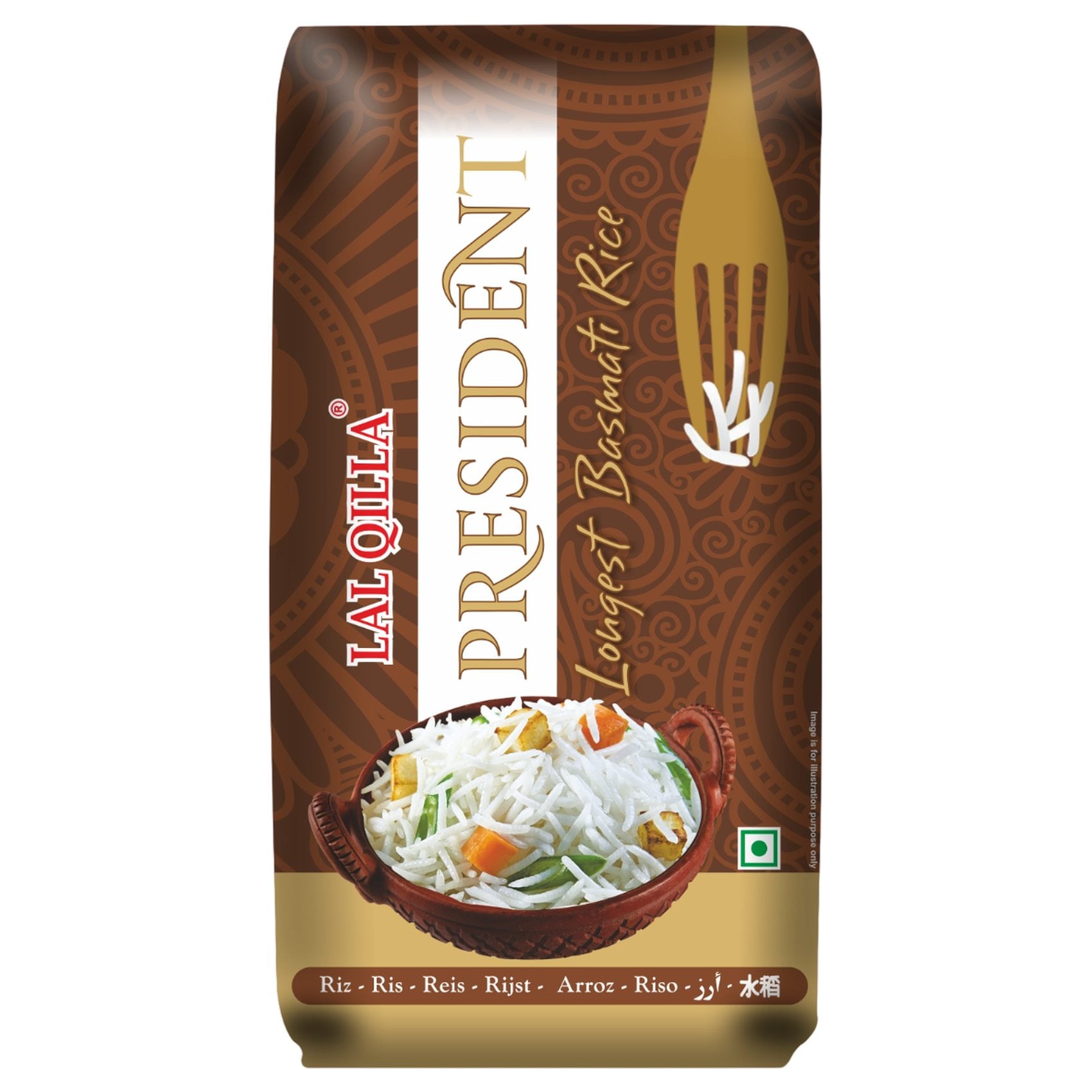 Buy Lal Qilla President Longest Basmati Rice, 1kg Online | Carrefour UAE