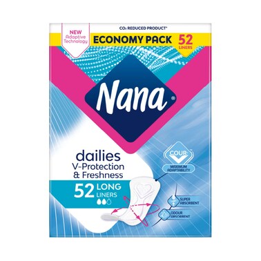 Nana Daily Fresh Long Panty Liner Duo Super 52 Liners