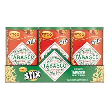 Kitco Stix Tabasco Pepper Sauce Potato Sticks, 45g Pack of 6