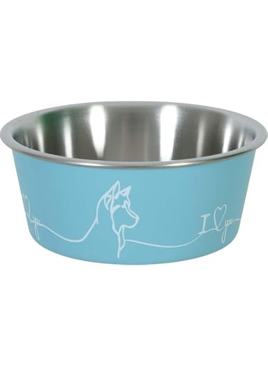 Zolux Non-Slip Love Dog Bowl Blue 1700 ml