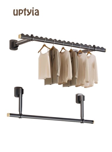 Wall-Mounted Clothes Drying Rack Is Retractable And Foldable To Save space In Your Home size 1.2m