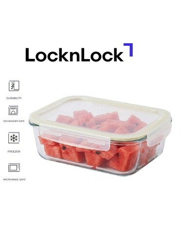 Fresh Oven-Safe Glass Rectangular Container 1480ml &acirc;&euro;&ldquo; Airtight, Leakproof &amp; Heat-Resistant