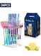 Pieces Stainless Steel Flatware Set Rainbow Flatware Cutlery Set With Stand Include Knife Fork Spoon Multipurpose Use for Home and Kitchen Mirror Polished, Dishwasher Safe