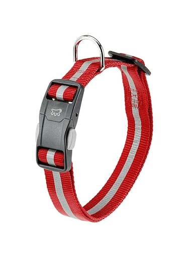 Ferplast Club Reflex C - Reflective dog leash complete with magnetic clasp Color Red, Dimension 45 x 70cm 25mm