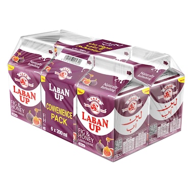 Safa Laban Up Fig and Honey Laban Drink, 200ml Pack of 6