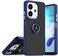 Oppo A40 Case/Oppo A3X Case/Oppo A3 Case Flexible Silicone Case, Camera Protection Thin Translucent Shockproof Matte Back Cover with 360 rotational Magnetic Ring Holder (Blue)