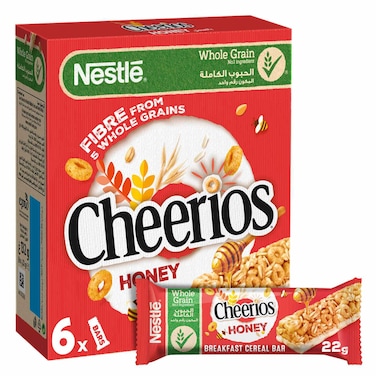 Nestle Cheerios Breakfast Honey Cereal Bars, 22g, Pack of 6