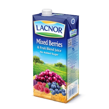 Lacnor No Sugar Added Mix Berry Juice, 1L