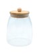 HOOPZOZA Kitchen Glass Jar with Airtight Bamboo Lid Coffee Bean Jar Container Storage for Kitchen Storage Candy Bottle (A-800mL)