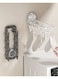 Suction Cup Clothes Hanger With Clips Drill-Free Bathroom Balcony Household Foldable Socks Underwear Drying Rack Knob-Type Suction Cup Installation Non-Damaging Wall Ready To Use 90&Acirc;&deg; Folding Design Space Saving Stainless Steel Material Strong Clamping Force Waterproof Moisture Proof Rounded Corners Smooth No Burrs