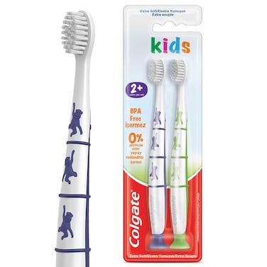 Colgate Kids 2+ Years BPA Free Extra Soft Toothbrush 2 PCS