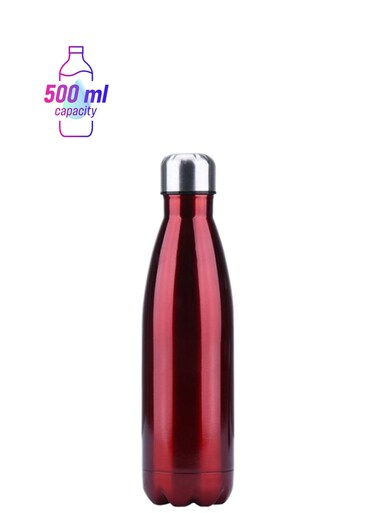 Insulated Water Bottle Red/Silver