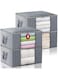 90L Large Storage Bags - 4 Pack Clothes Storage Bins, Foldable Closet Organizer Storage Containers with Durable Handles and Thick Fabric for Comforters, Clothing, Blanket, Bedding and Toys (Grey)