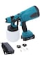 21V Cordless Paint Sprayer with 1.5Ah Battery and Charger 800ml Electric Spray Gun 3 Spray