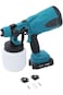 21V Cordless Paint Sprayer with 1.5Ah Battery and Charger 800ml Electric Spray Gun 3 Spray