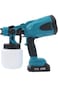 21V Cordless Paint Sprayer with 1.5Ah Battery and Charger 800ml Electric Spray Gun 3 Spray