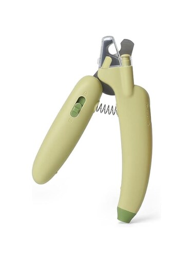 sddjqy Green Pet Nail Clippers with LED Light - Professional Grooming Tool for Dogs and Cats