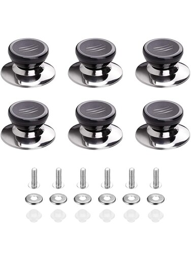 Duomama Enhance Your Cookware: 6 Universal Pot Lid Knobs - Replacement Handles for Casserole Glass Pot Lids. Upgrade Your Kitchen with Durable and Stylish Cookware Accessories