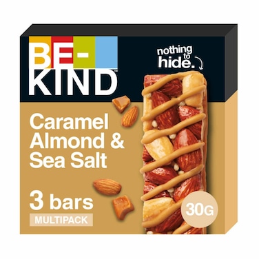 Be-Kind Caramel Almond and Sea Salt Protein Bar, 30g Pack of 3