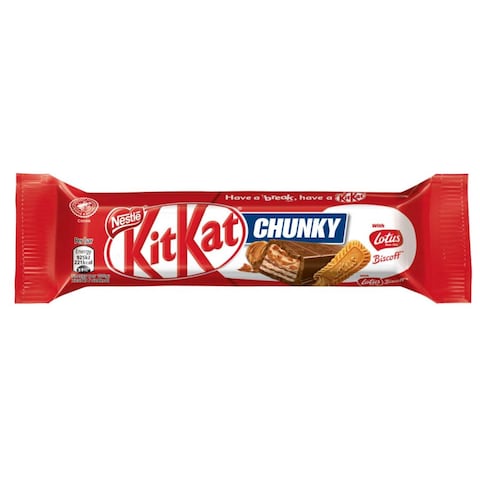 Nestle KitKat Chunky Lotus Biscoff Chocolate Bar, 41.5g Pack of 24
