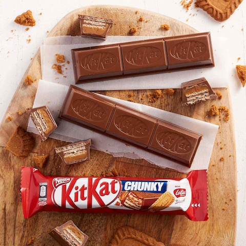 Nestle KitKat Chunky Lotus Biscoff Chocolate Bar, 41.5g Pack of 24