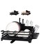Dish Rack Kitchen Drying Stand Kitchen Organizer With Tableware Cutting Board Rack Drainer Board Rack 1 Layer Dish Racks For Home Kitchen (Black)