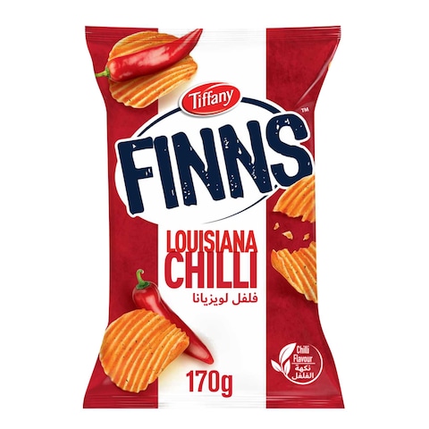Tiffany Finns Crinkled Louisiana Chili Potato Chips, 170g